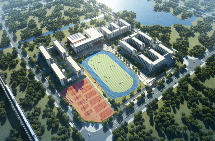 新建區(qū)職業(yè)技術(shù)學(xué)校新校區(qū)建設(shè)項目首棟主體結(jié)構(gòu)順利封頂